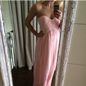 Long formal evening dress pink